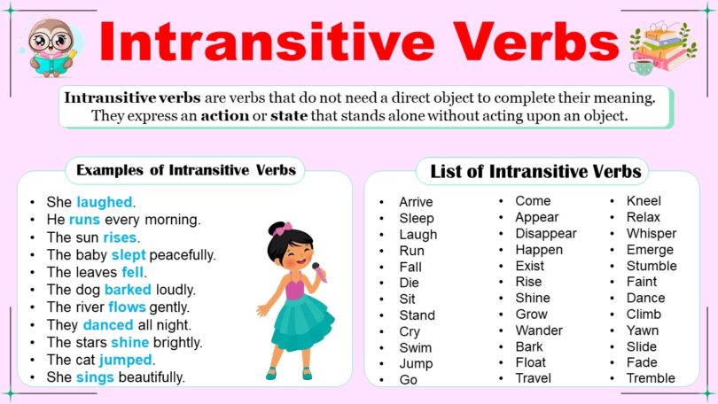 Intransitive Verbs Definition, Usage, and Examples