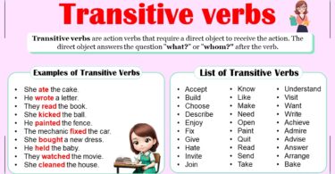 Transitive Verbs Definition, Examples, and Usage