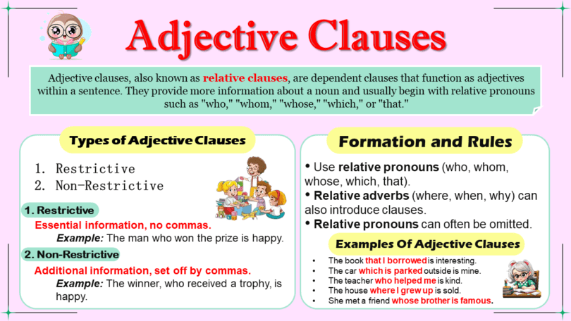 Adjective Clauses Definition, Usage with Examples