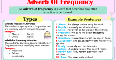 Adverbs of Frequency Definition, Types with Examples