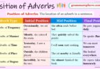 Adverb Positioning in English