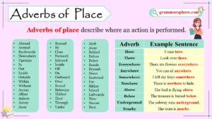 Adverb of Place: Meaning, Usage, and Examples