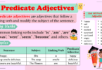 Predicate Adjectives with Examples