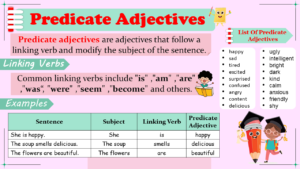 Understanding Predicate Adjectives: Rules and Examples