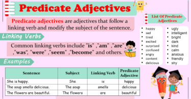 Predicate Adjectives with Examples