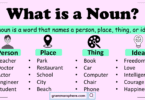 What is Noun in English