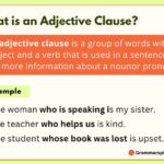 What is Adjective Clause?