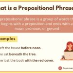 What is A prepositional Phrase?