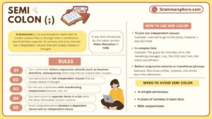 When to Use Semicolon in English with Examples