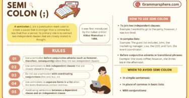 When to Use Semicolon in English with Examples