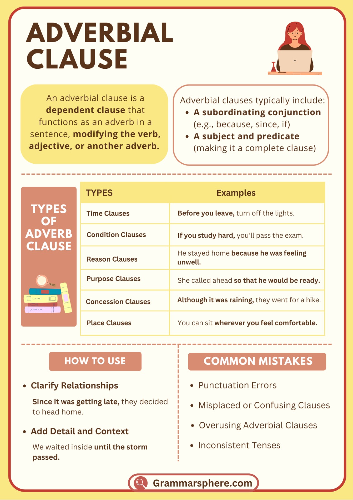 Adverbial Clause with Examples in English