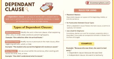 Dependent Clause in English