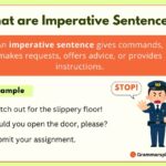 What are imperative sentences?