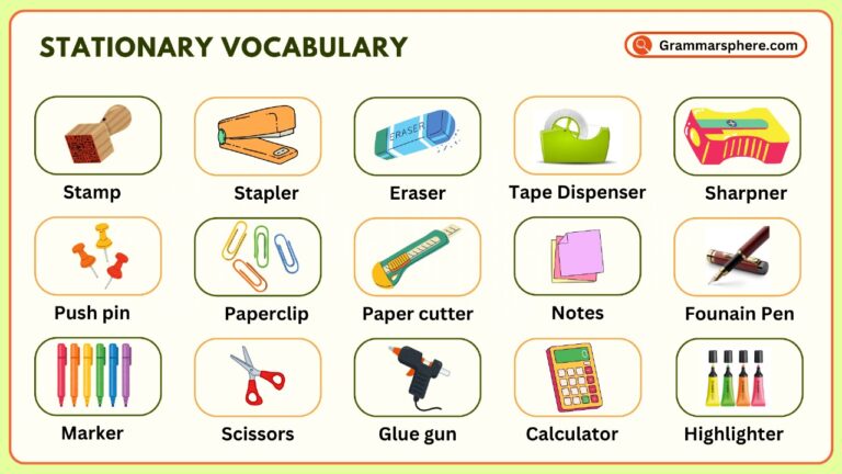 Stationery Vocabulary in English