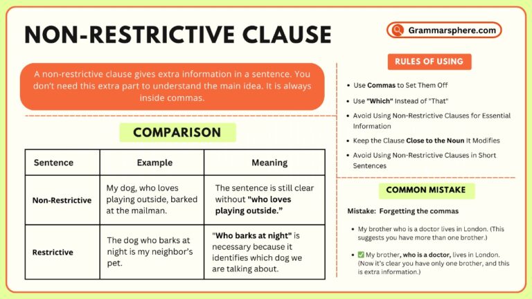 Non-Restrictive Clause: Definition, Examples & Usage