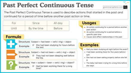 Past Perfect Continuous Tense