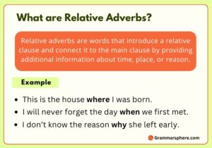 What Are Relative Adverbs?