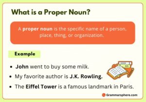 What is a Proper Noun with definition and examples