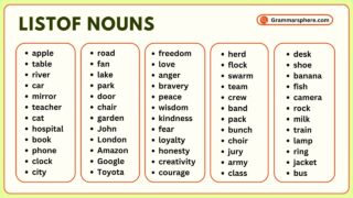 300 List of Nouns