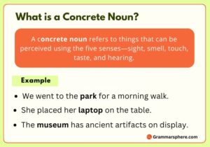 What Is a Concrete Noun?