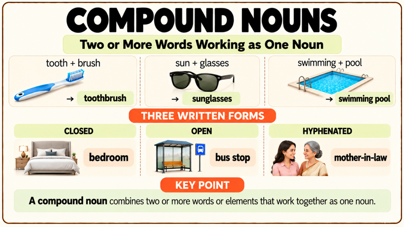 Compound Nouns: Definition, Types, Formation & Examples