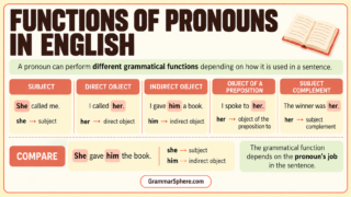 Functions of Pronouns in English: Rules and Examples