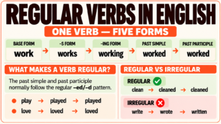 Regular Verbs in English: Rules, Forms, and Examples