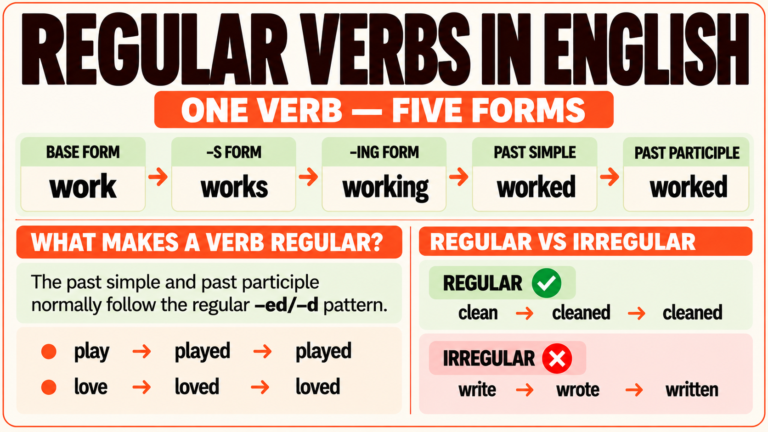 Regular Verbs in English: Rules, Forms, and Examples